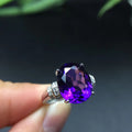 925 Silver Natural Amethyst Ring
