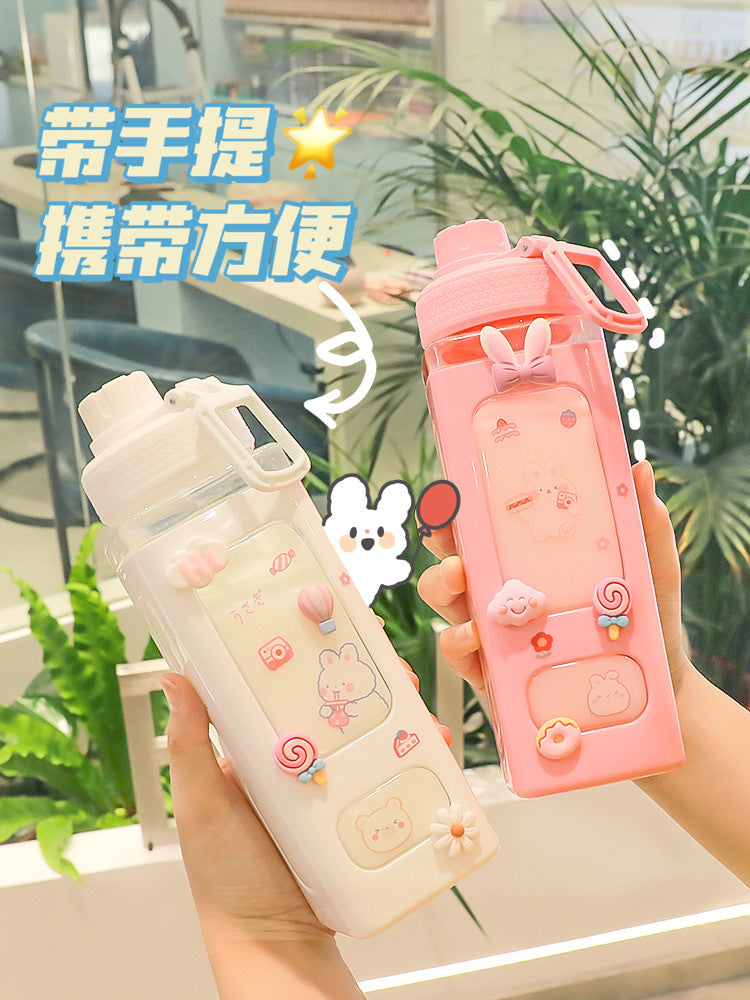 Cute Plastic Straw Sports Cup