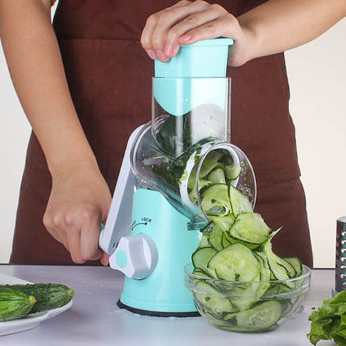 Rallador y Cortador de Verduras Giratorio Manual