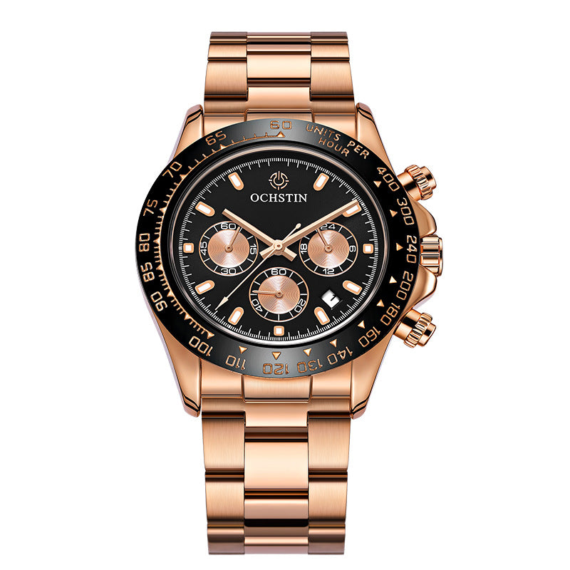 Men's Waterproof Luminous Multifunctional Steel Watch