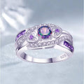 Classic Heart Shape Amethyst Ring for Women