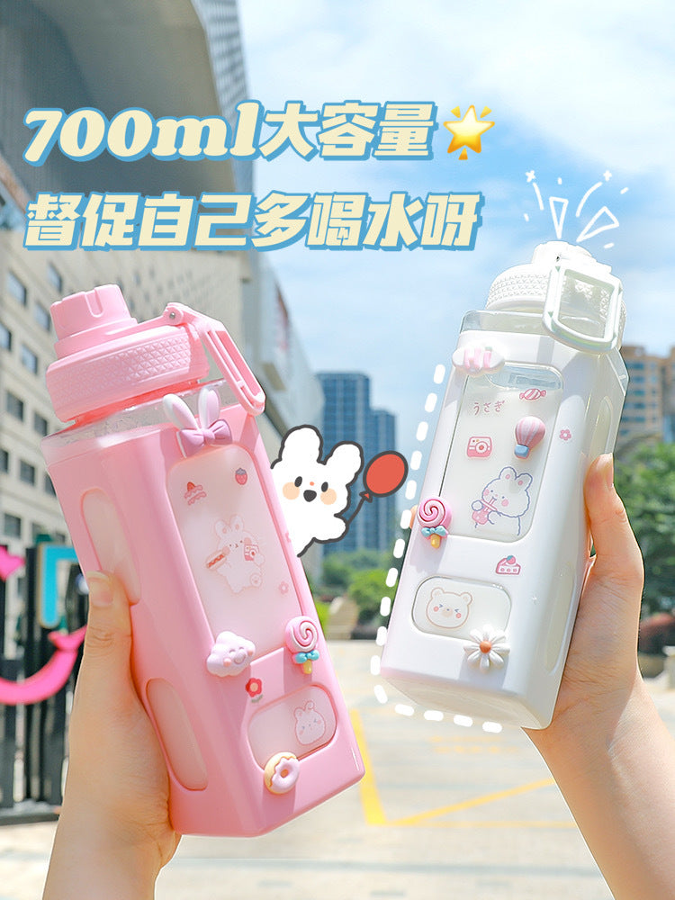 Cute Plastic Straw Sports Cup