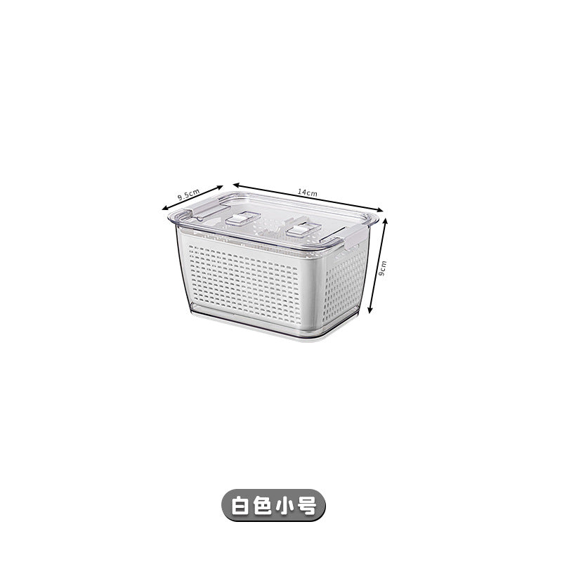Large Capacity Plastic Fruit Storage Container with Drain Basket