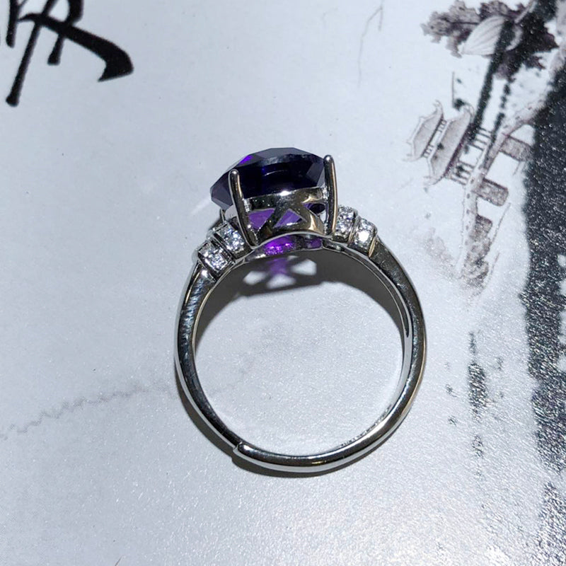 925 Silver Natural Amethyst Ring