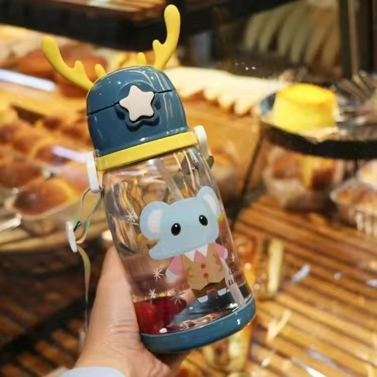 Cute Plastic Straw Sports Cup