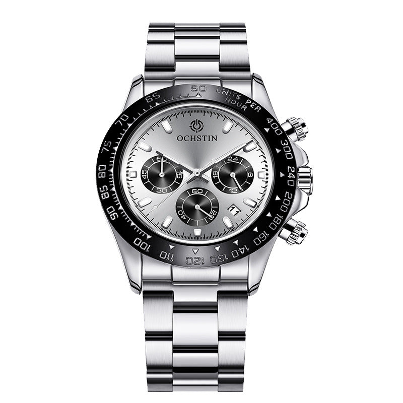 Men's Waterproof Luminous Multifunctional Steel Watch