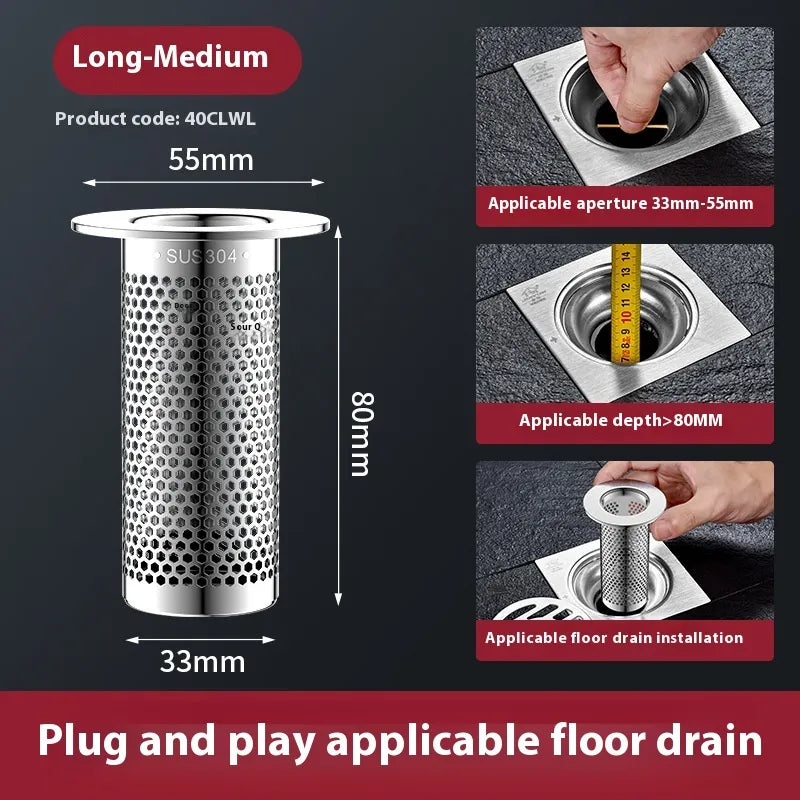 Universal Wash Basin Drainer Plug With Strainer