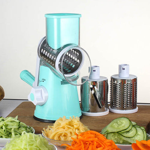 Rallador y Cortador de Verduras Giratorio Manual