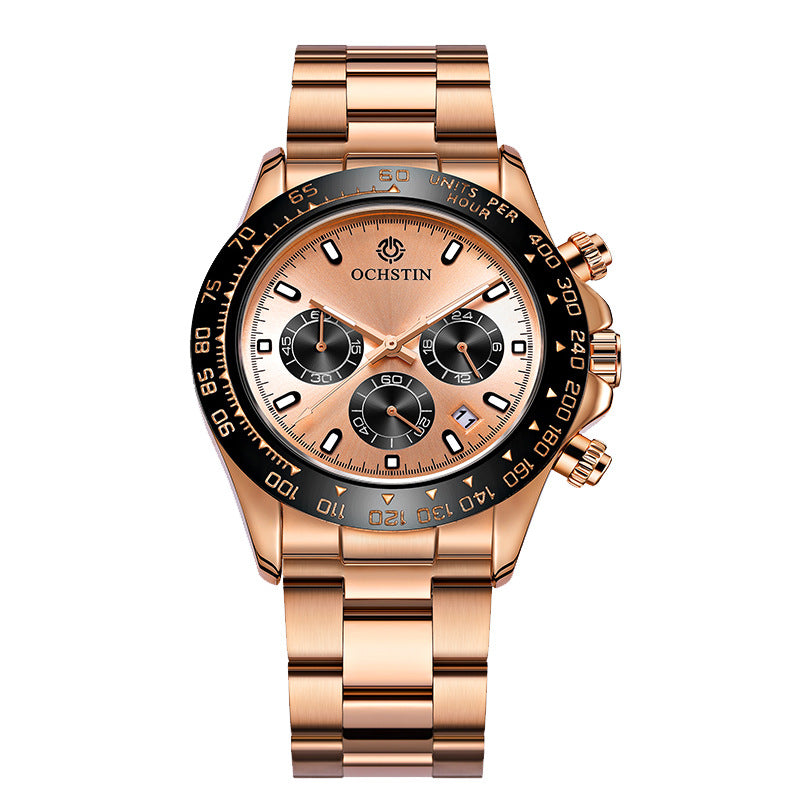 Men's Waterproof Luminous Multifunctional Steel Watch